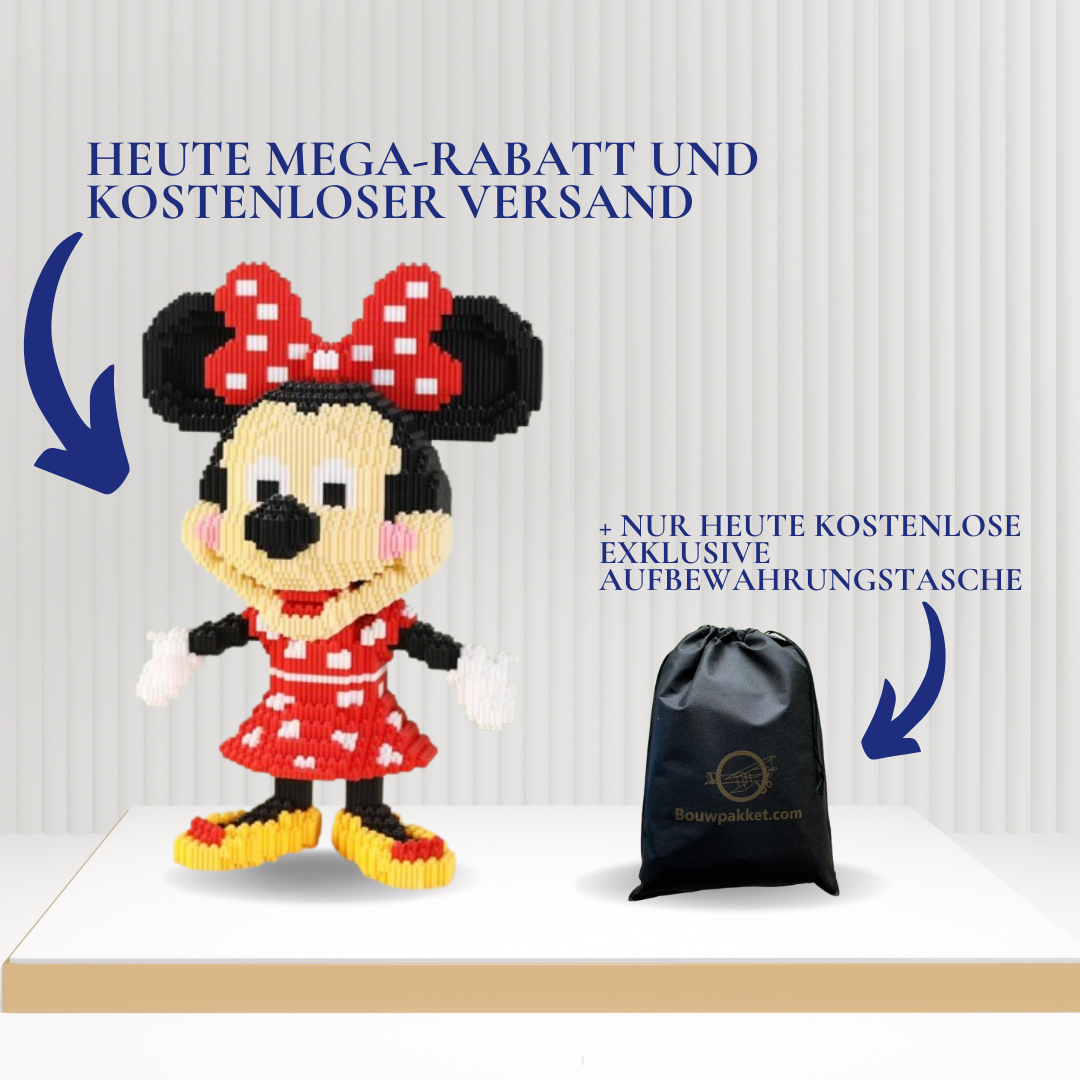 Mega Mouse im roten Kleid