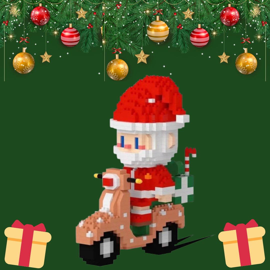 Weihnachtsmann auf Motorroller