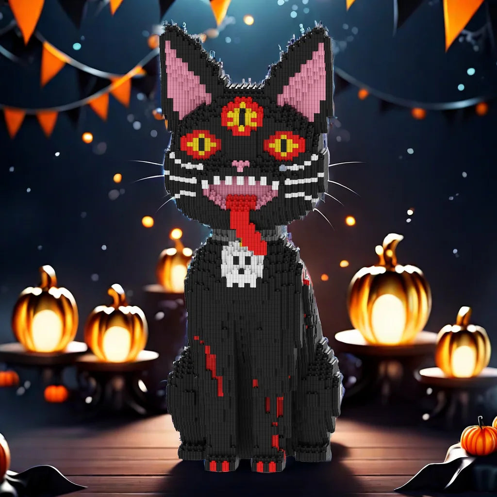 Halloween-Katze | Bausteine