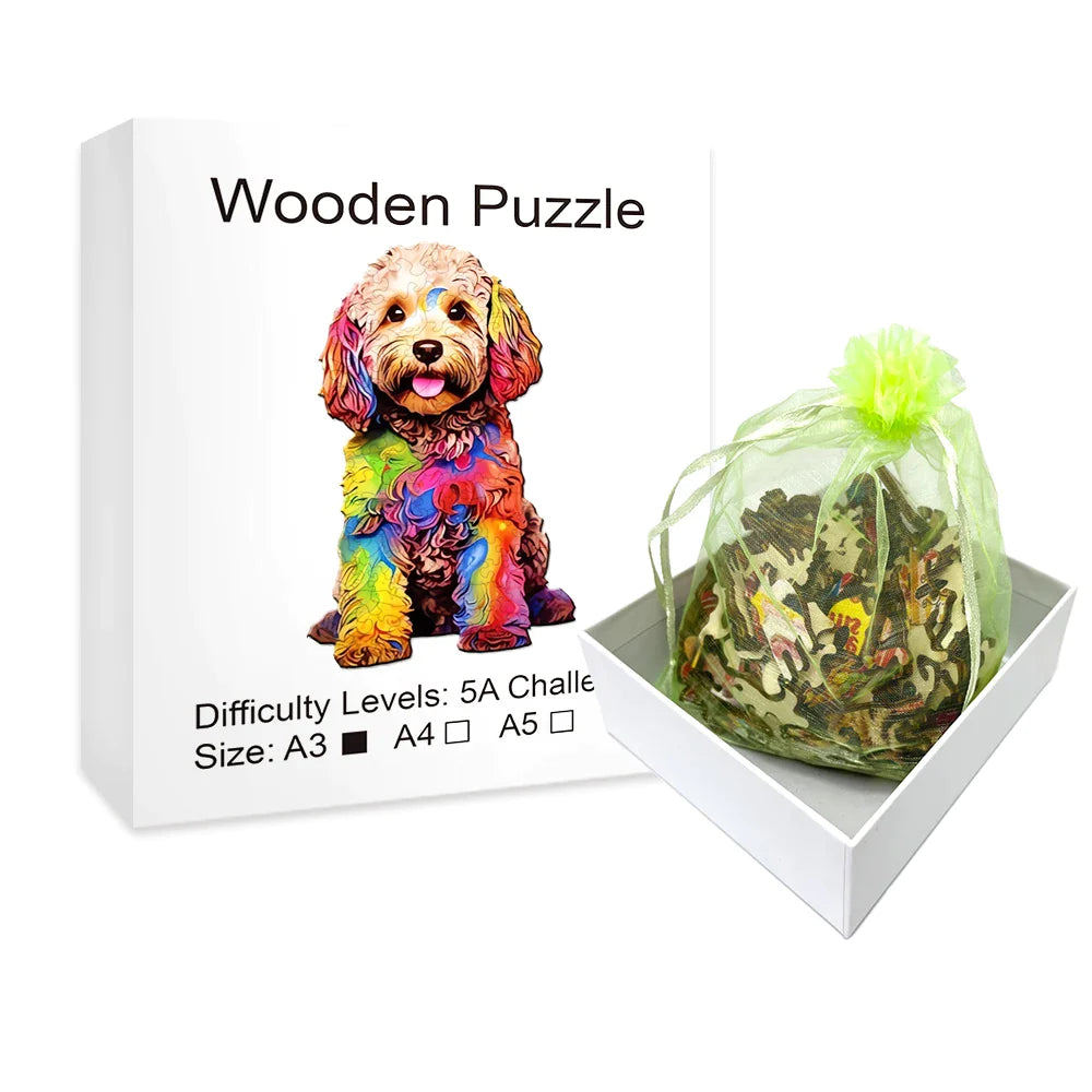 Niedlicher Hund | 2D Holzpuzzle