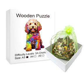 Niedlicher Hund | 2D Holzpuzzle