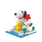 Fiktiver Beagle und Schneemann