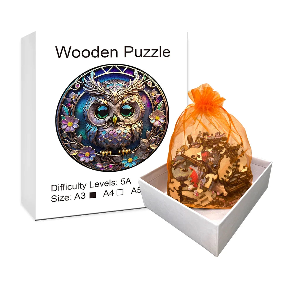 Lustige Eule | 2D Holzpuzzle