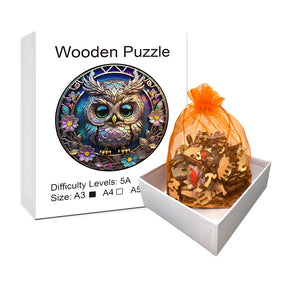 Lustige Eule | 2D Holzpuzzle