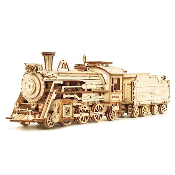 Mini-Dampfzug mit Wagen | 3D Puzzle